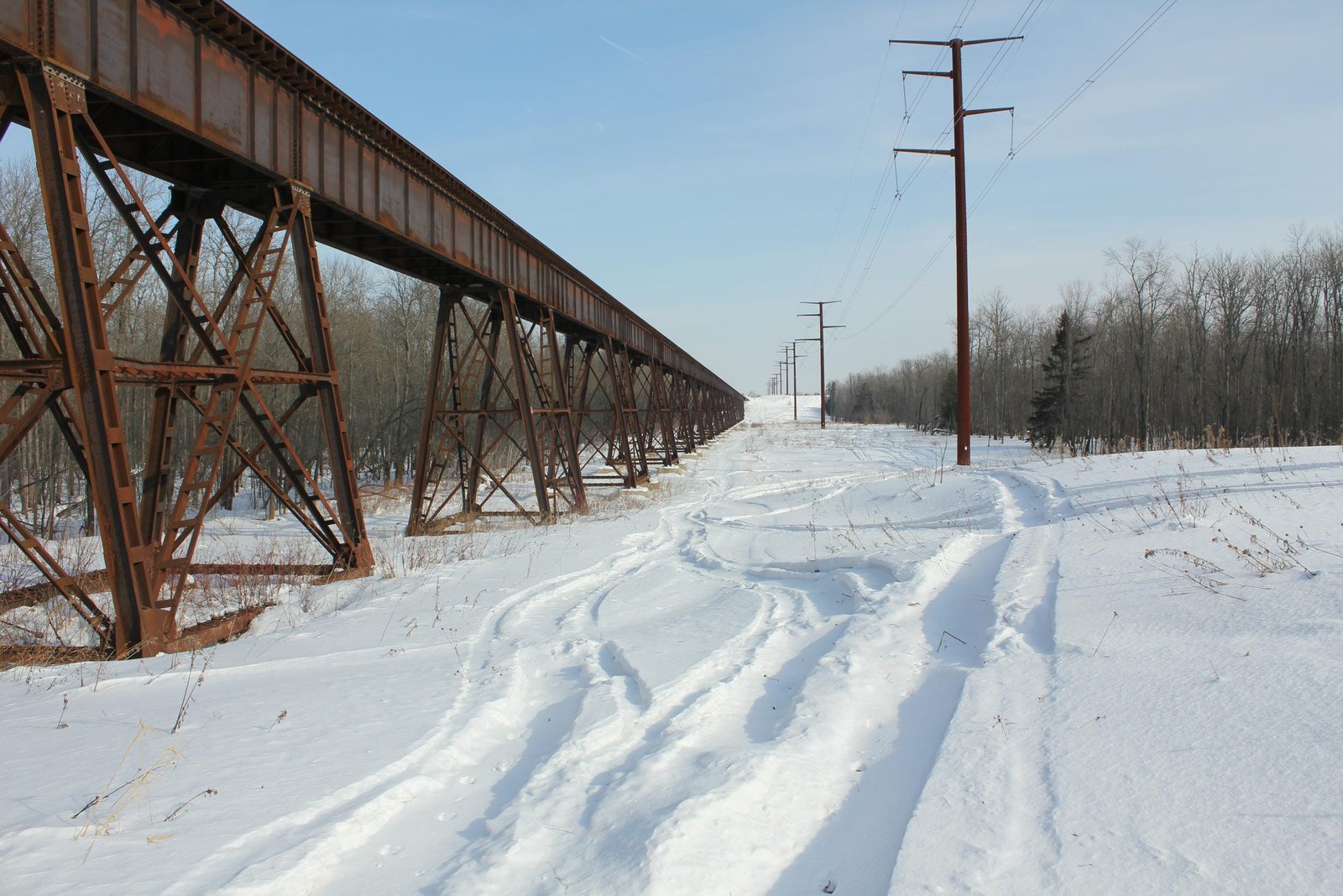 Looking east